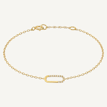 24ct Gold Plated 925 Sterling Silver & CZ Golden Aura Bracelet