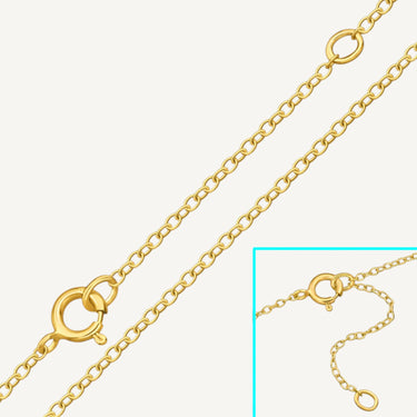 24ct Gold Plated 925 Sterling Silver No Limits Layering Chain Necklace