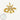 Gold plated sterling silver star shaped earring with embedded cubic zirconia on a white background
