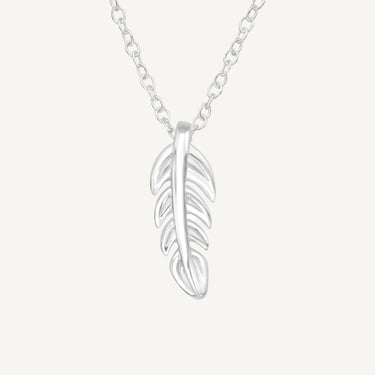 925 Sterling Silver Angel Feather Necklace