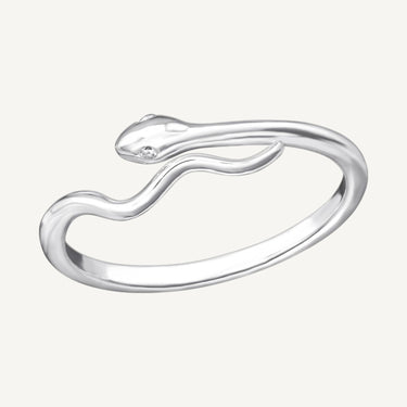 925 Sterling Silver CZ Venom Kiss Ring