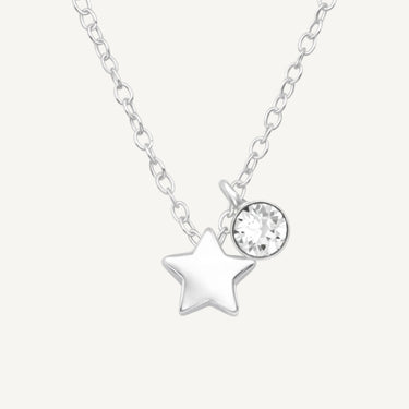 925 Sterling Silver CZ Wish Upon a Star Necklace