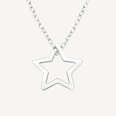925 Sterling Silver Celestia Star Shaped Necklace
