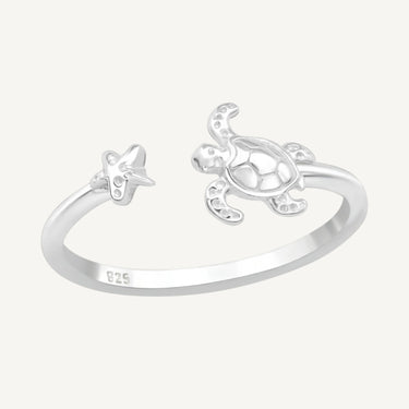 925 Sterling Silver Ocean Goddess Adjustable Ring