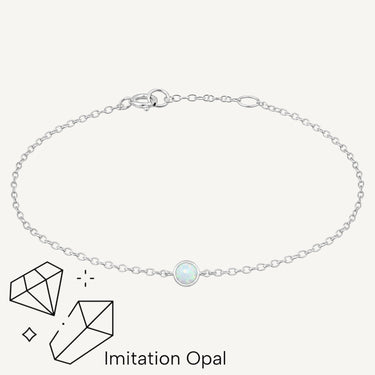 925 Sterling Silver Opal Glow Bracelet