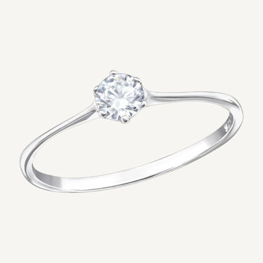 925 Sterling Silver & Cubic Zirconia Promise to Me Solitaire Ring