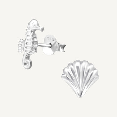 925 Sterling Silver Rule Breaker Ocean Stud Earrings