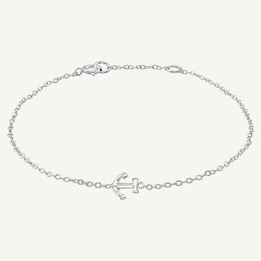 925 Sterling Silver Stay Grounded Anchor Bracelet