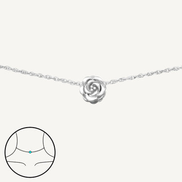 925 Sterling Silver Wild Rose Choker