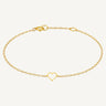 24ct Gold Plated & 925 Sterling Silver Love Freely Open Heart Bracelet
