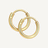 24ct Gold Plated 925 Sterling Silver 8mm Core Energy Huggie Hoops