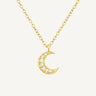 24ct Gold Plated 925 Sterling Silver CZ Lunar Goddess Necklace