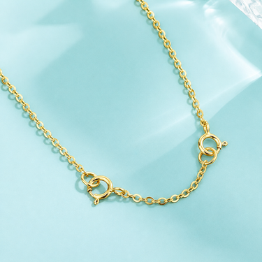 2" 24ct Gold Plated, Sterling Silver Chain Extender Demonstrated On A Necklace