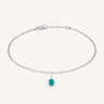 925 Sterling Silver CZ Azure Turtle Bracelet