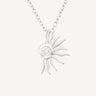 925 Sterling Silver CZ Sunbeam Necklace