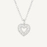 925 Sterling Silver CZ Unbreakable Heart Chain Necklace