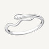 925 Sterling Silver CZ Venom Kiss Ring