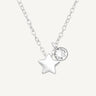 925 Sterling Silver CZ Wish Upon a Star Necklace