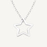 925 Sterling Silver Celestia Star Shaped Necklace