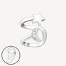925 Sterling Silver CZ Cosmic Glow Cuff
