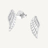 925 Sterling Silver Fallen Angel Stud Earrings