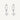 925 Sterling Silver & Cubic Zirconia Luxe Clover Hoops
