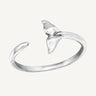 925 Sterling Silver Adjustable Mermaid Tail Ring