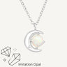 925 Sterling Silver Moonlight Opal Necklace