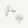 925 Sterling Silver Rule Breaker Ocean Stud Earrings