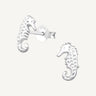 925 Sterling Silver Sea Soul Seahorse Stud Earrings