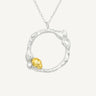 925 Sterling Silver Secret Garden Necklace with 24ct Gold Plated Ladybird Detail