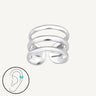 925 Sterling Silver Sleek Layer Ear Cuff