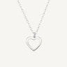 Plated Chaos Model Wearing 925 Sterling Silver Soft Heart Strong Soul Necklace
