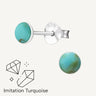 925 Sterling Silver Untamed Turquoise Stud Earrings