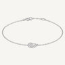 925 Sterling Silver CZ She Soars Angel Wing Bracelet