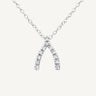 Sterling Silver & Cubic Zirconia Wishbone Glow Necklace